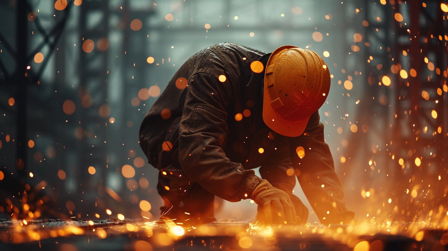 Sparks fly for construction worker needing chiropractor treatment for WSIB workplace injury registered provider of Program of Care in Waterloo, Ontario